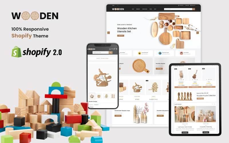 Wooden - 响应式 Shopify 主题 #398129