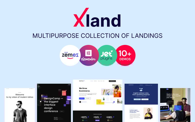 XLand-登陆页面WordPress主题的多用途集合 #100142