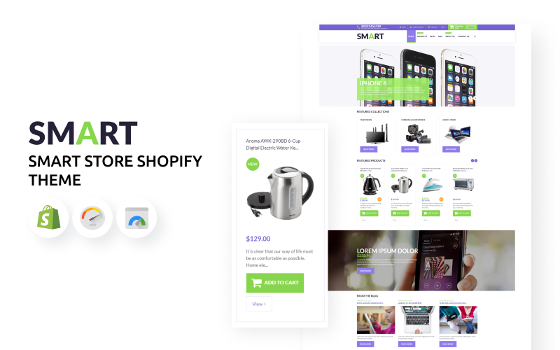 智能商店和电子产品 Shopify 主题 #53497
