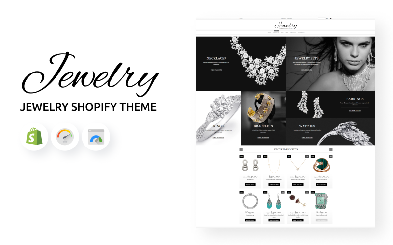 珠宝电子商务 Shopify 主题 #60058