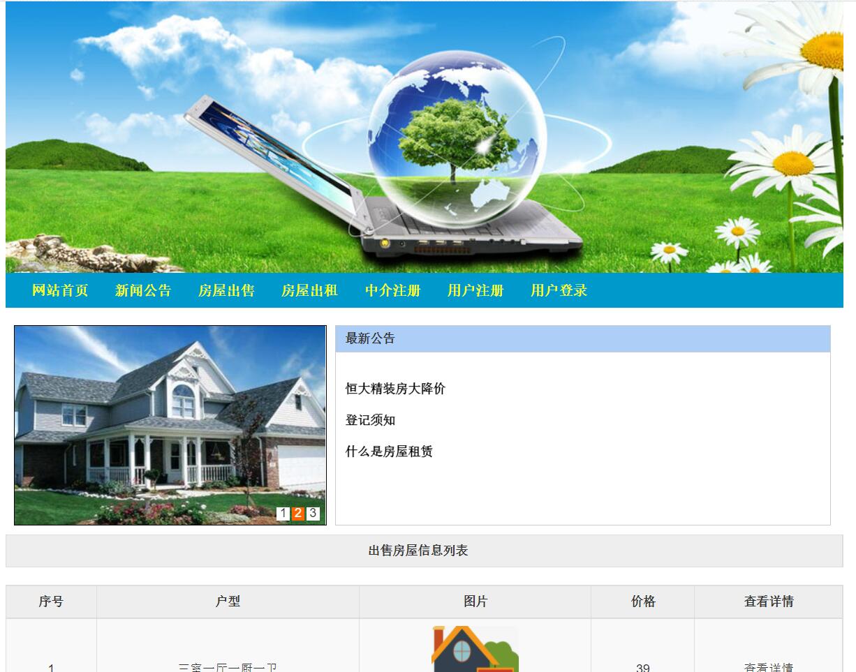 基于ssm房屋出售租赁管理系统