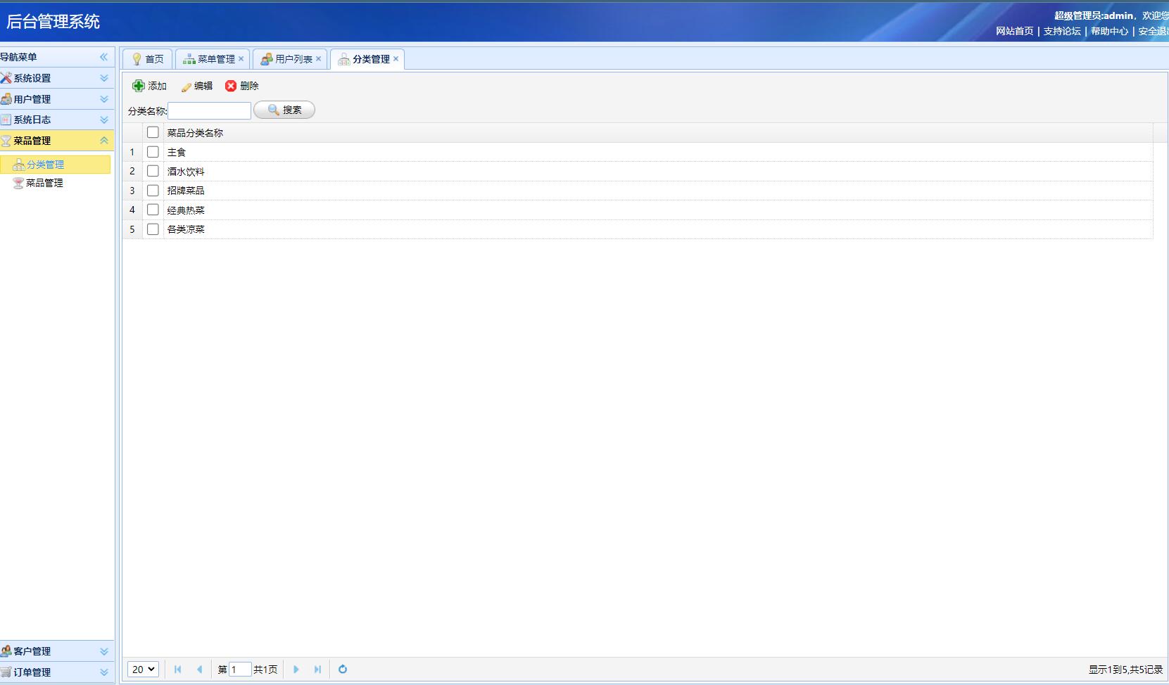 基于ssm手机点餐外卖管理系统