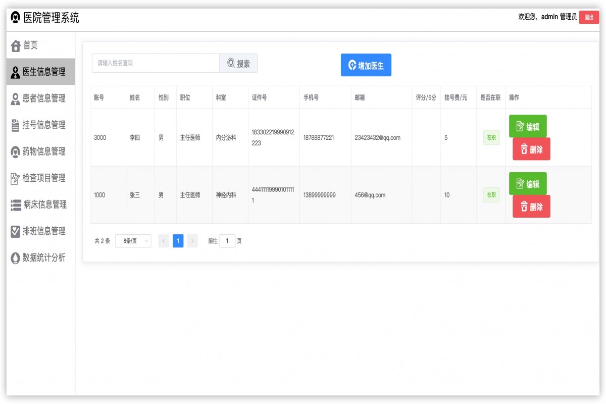 基于java(springboot)医院挂号管理系统