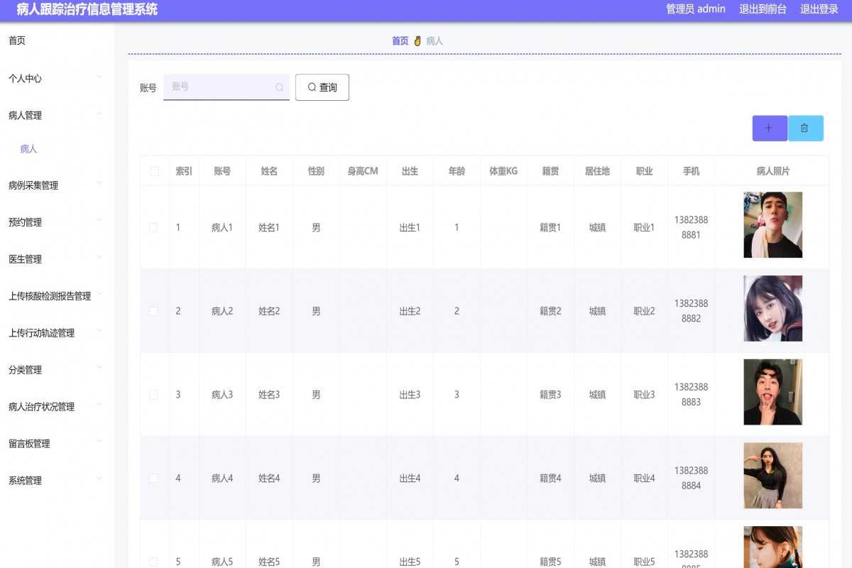 基于java(ssm)病人跟踪治疗管理系统