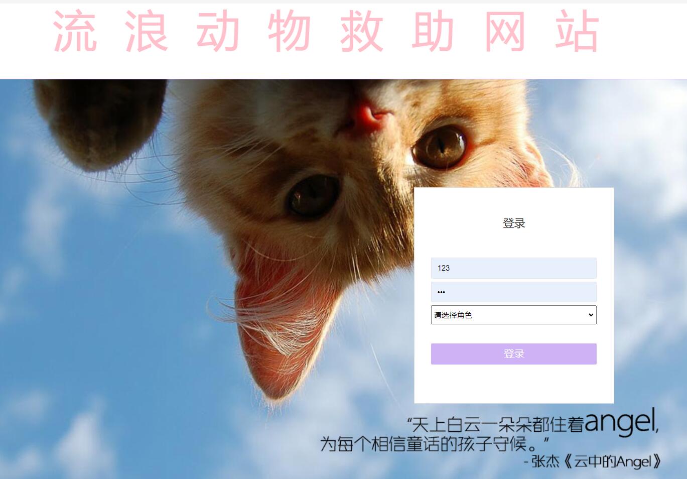 基于java流浪动物救助管理系统