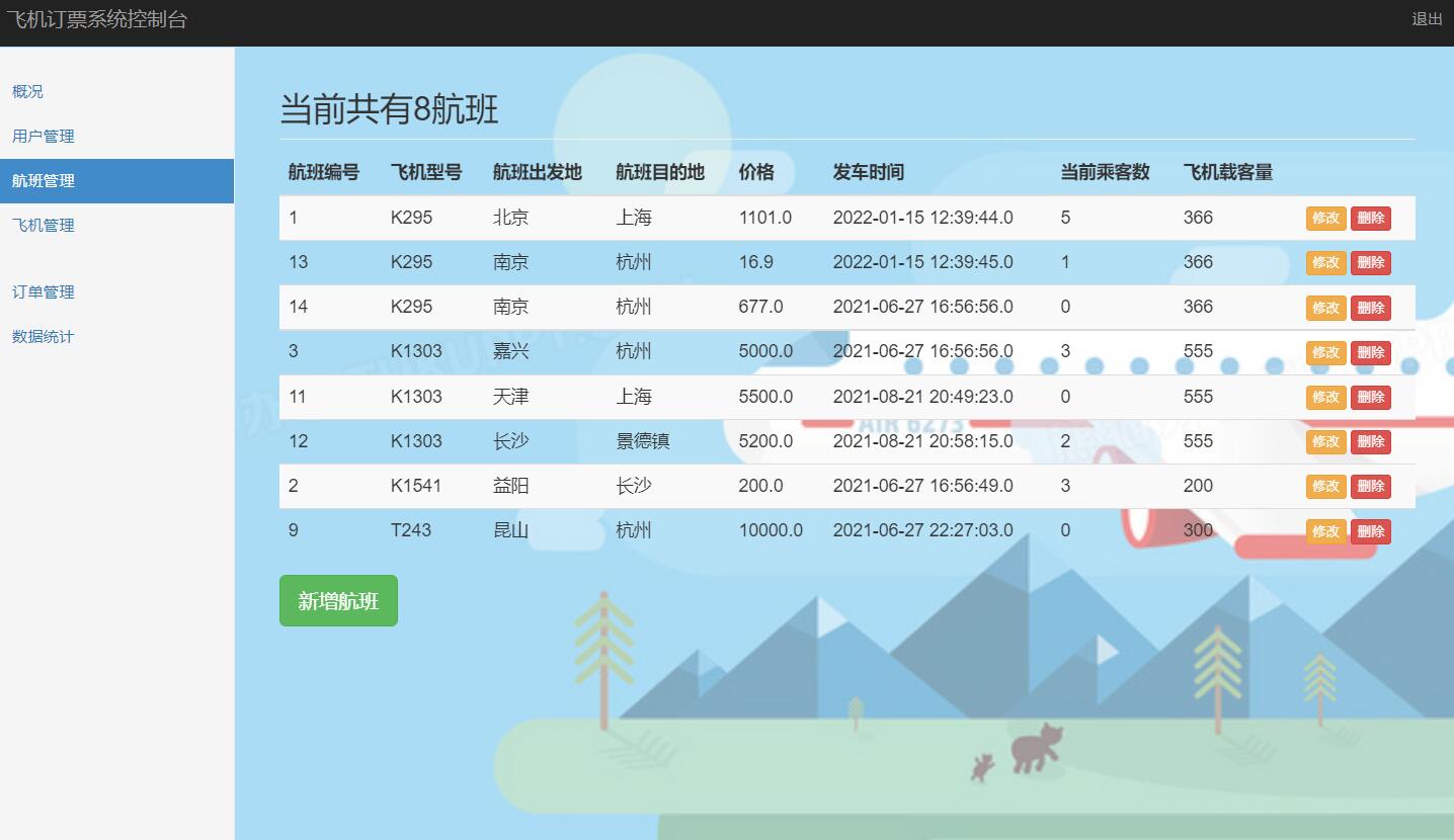 基于java民航售票管理系统