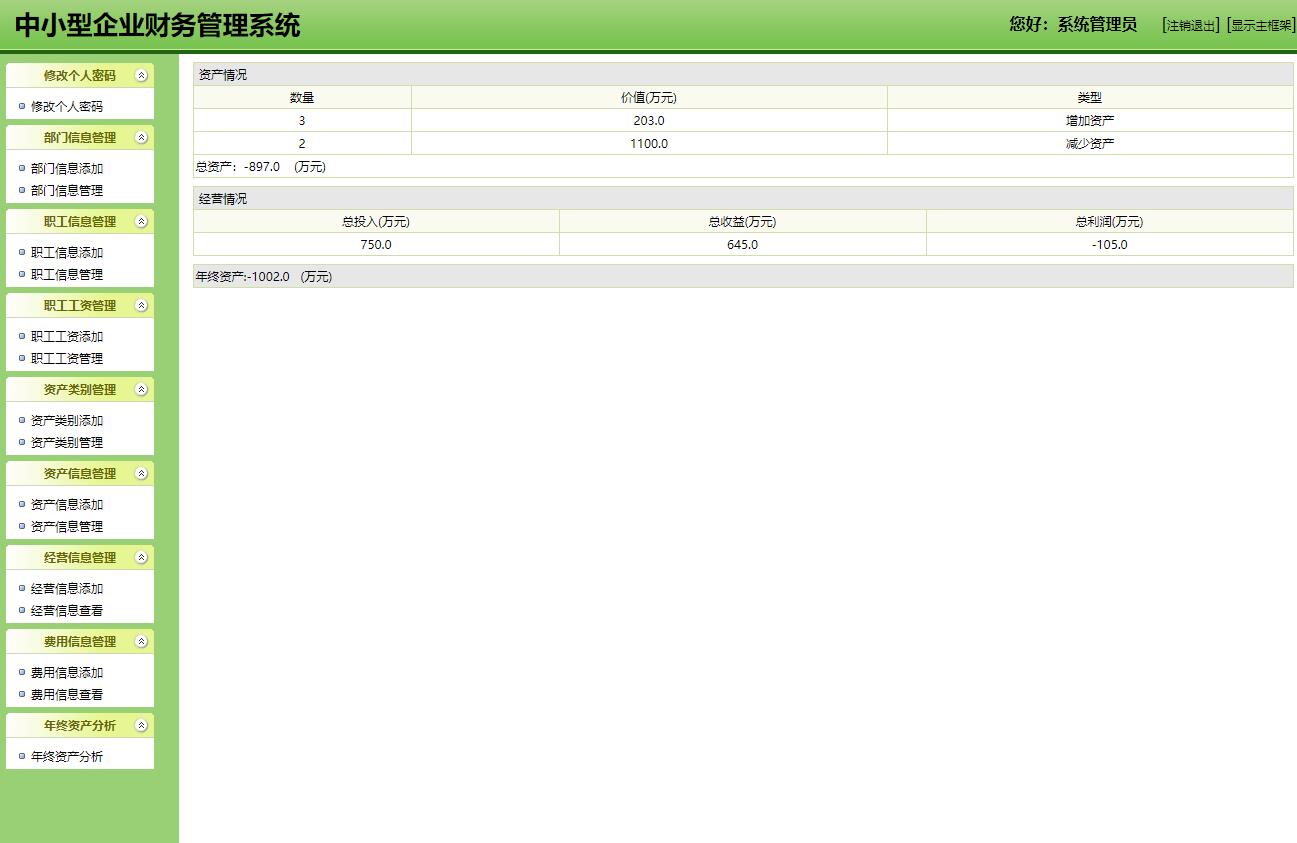 基于java企业财务管理系统