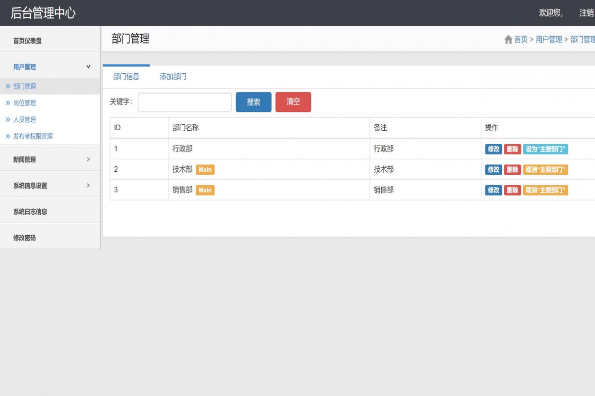 基于php(thinkphp)企业新闻管理系统