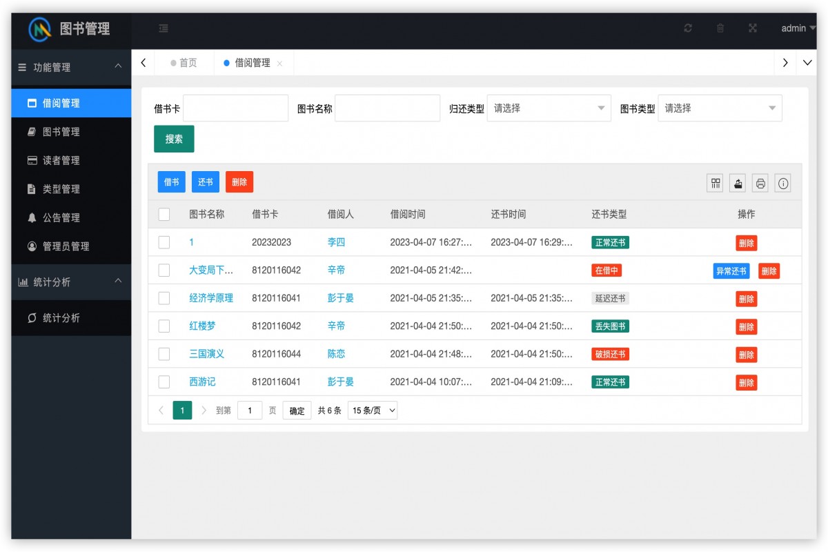 基于java(ssm)图书借阅管理系统