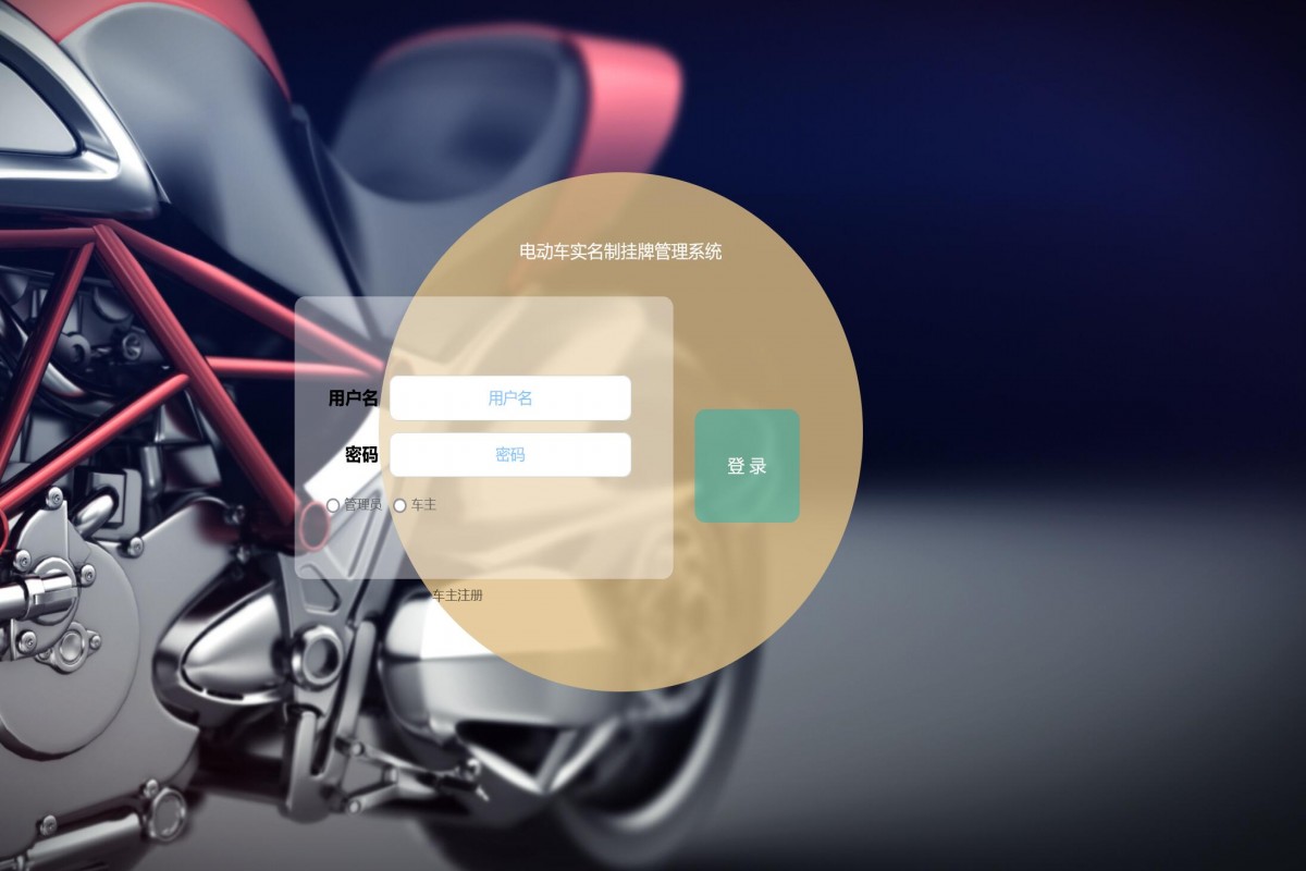 基于java电动车实名挂牌系统