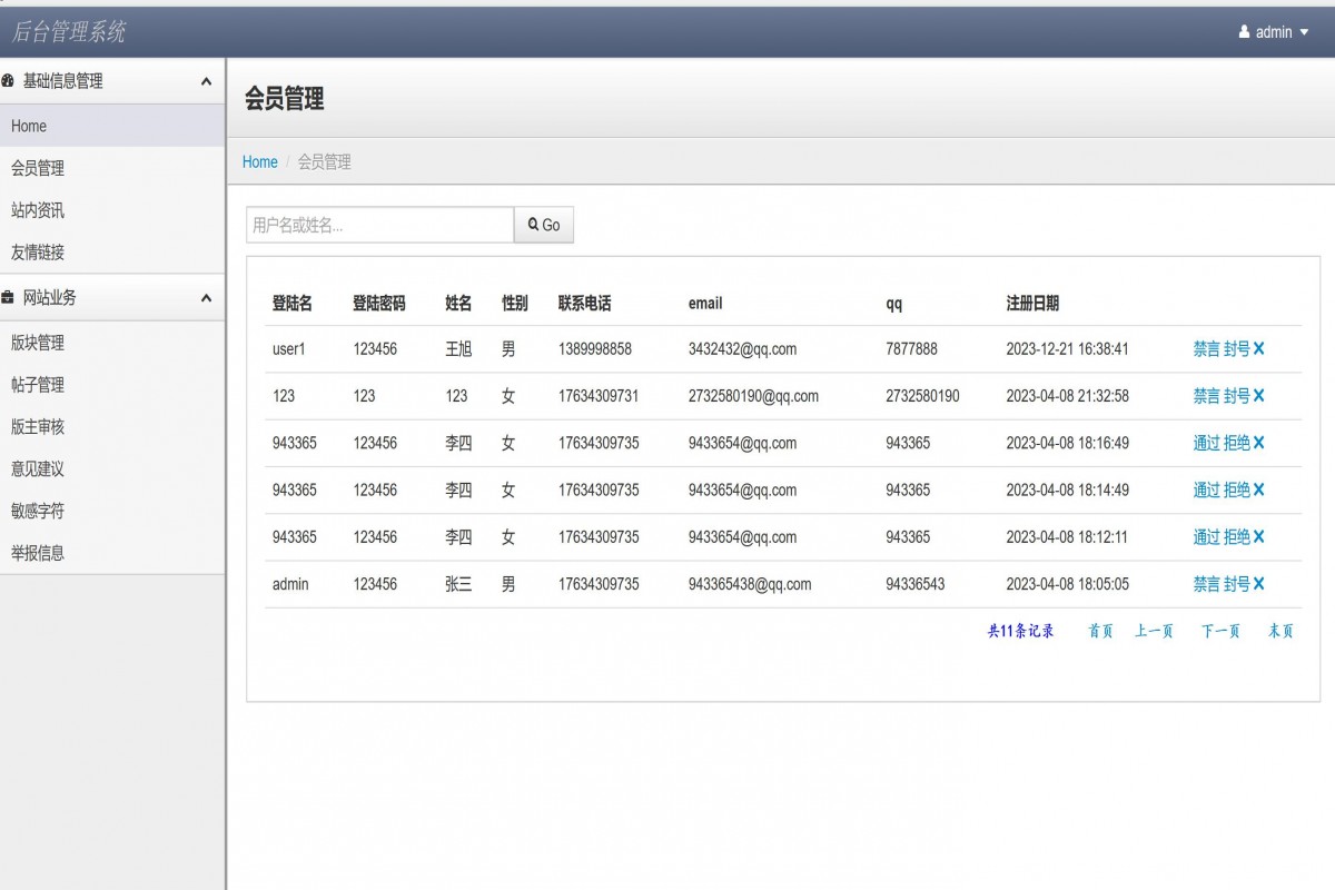 基于java（ssm）动漫论坛管理系统