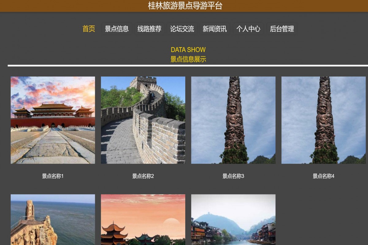 基于java(springboot)桂林旅游景点导游平台