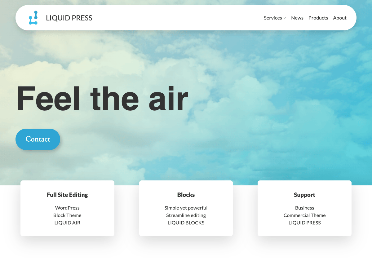 LIQUID AIR WordPress 主题