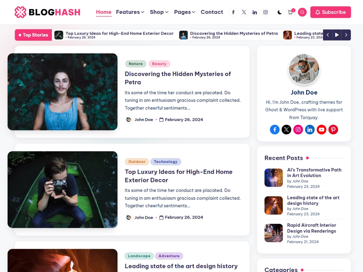 BlogHash WordPress 主题