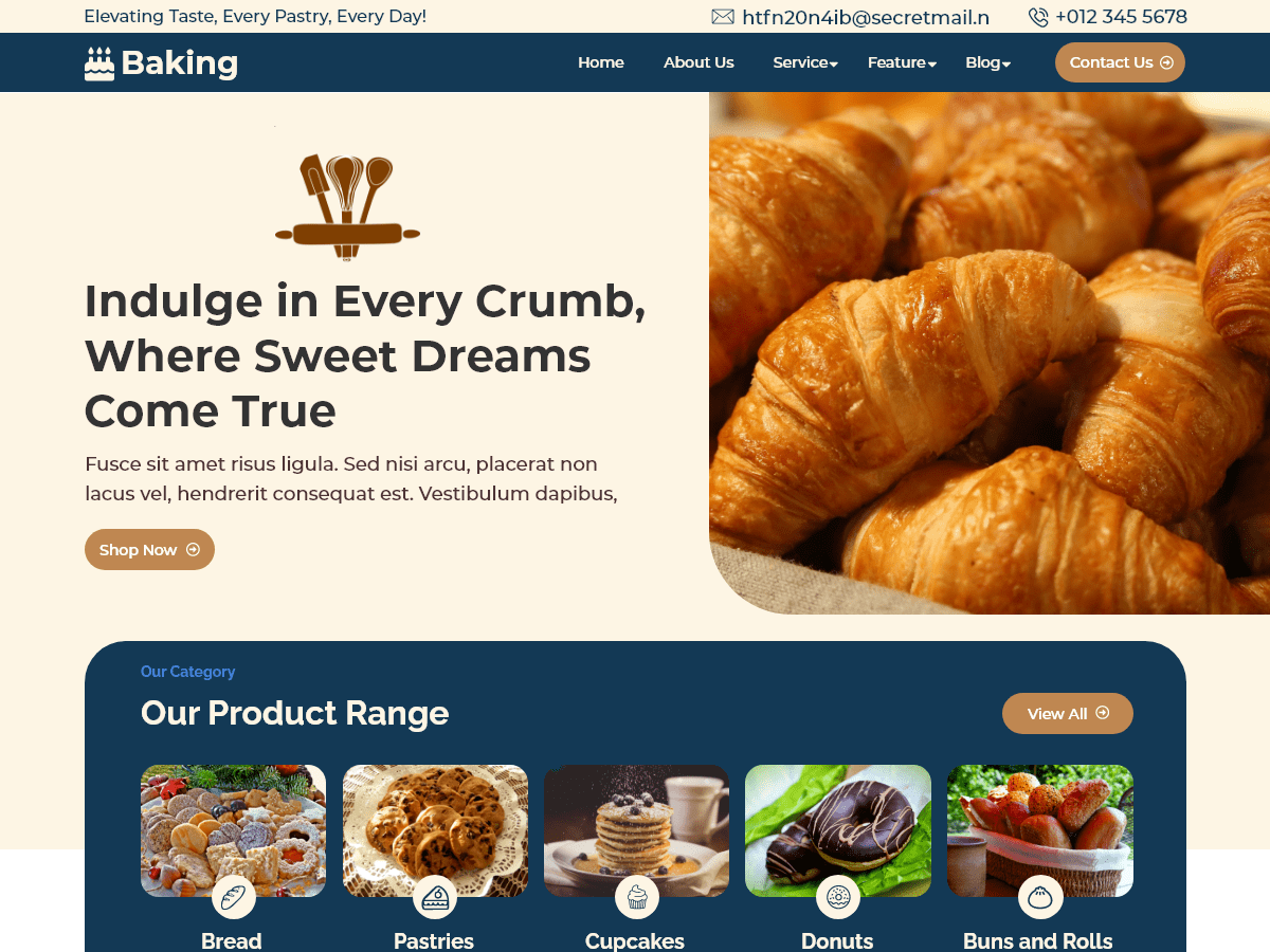 Baker Shop WordPress 主题