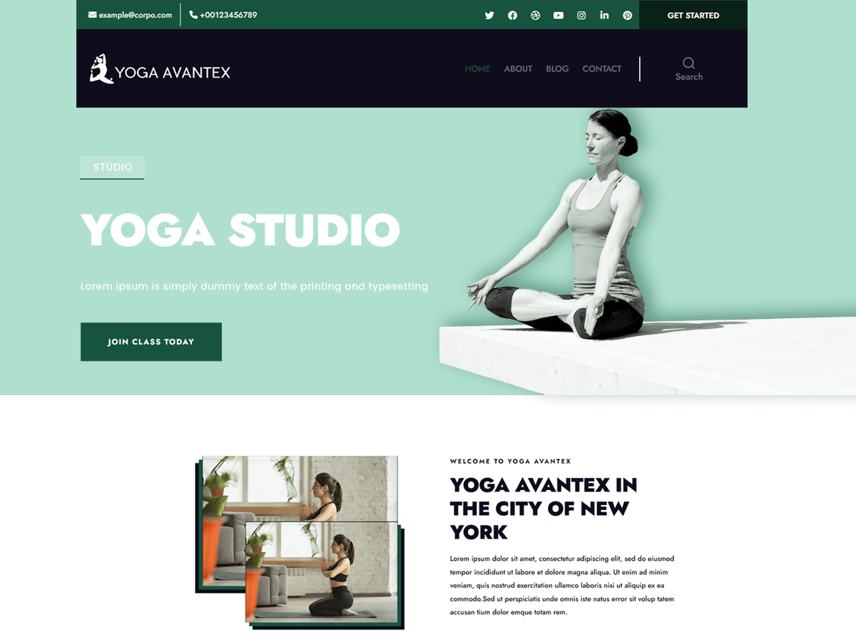 Avantex Yoga WordPress 主题