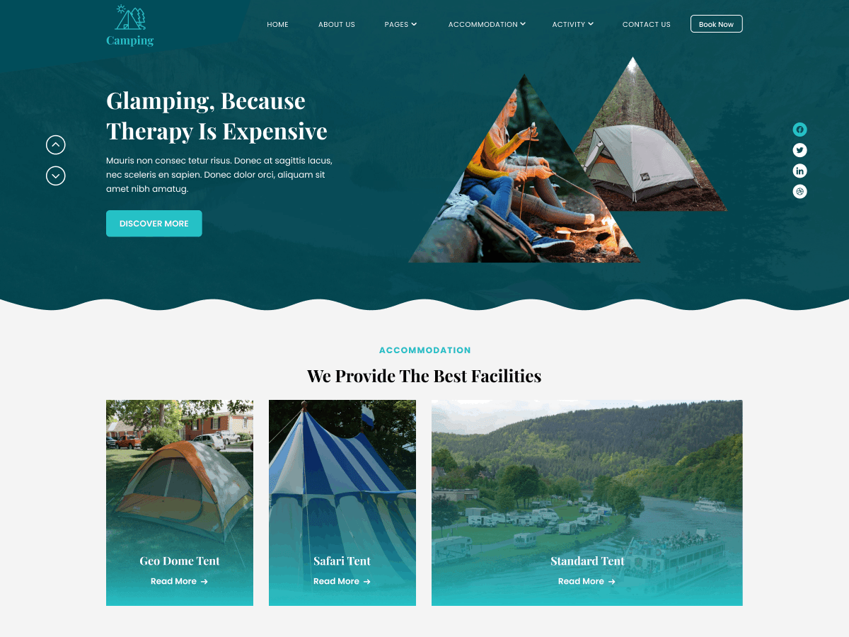 Camping Zone WordPress 主题