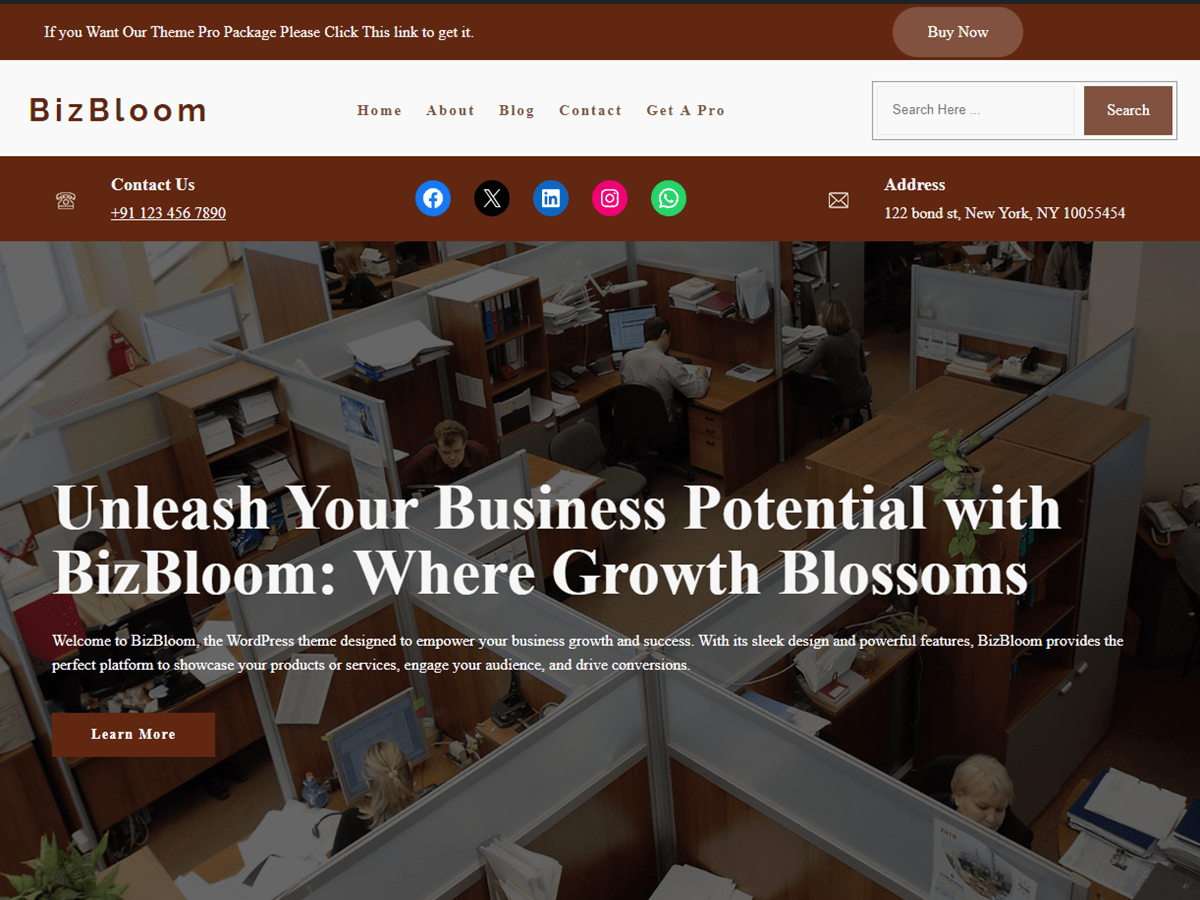 BizBloom WordPress 主题