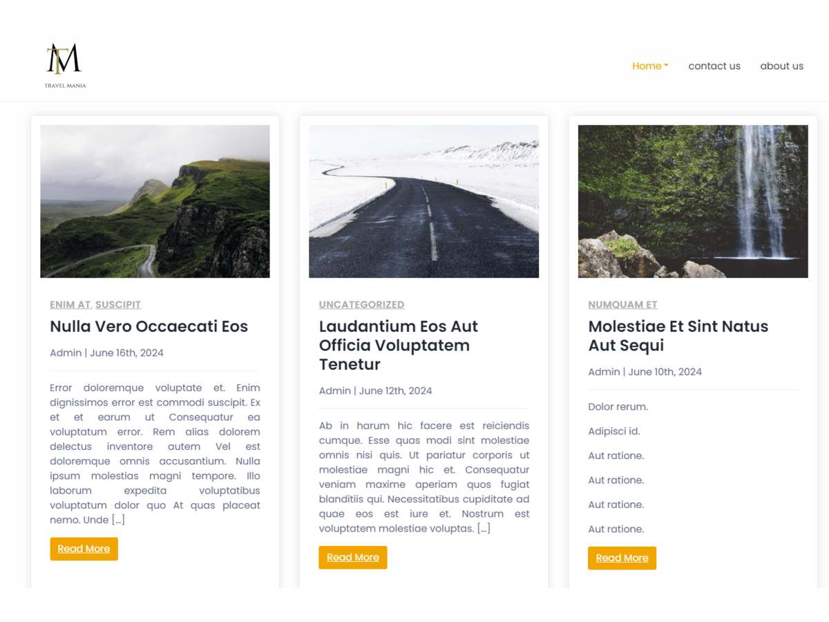 Travel Mania WordPress 主题