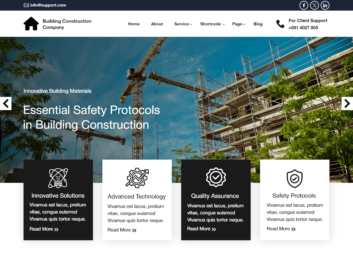 Building Construction Company WordPress 主题