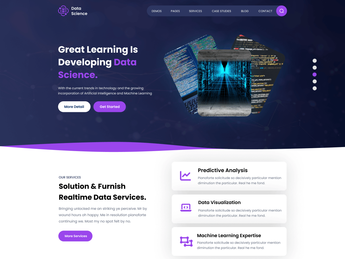 Data Science Specialist WordPress 主题