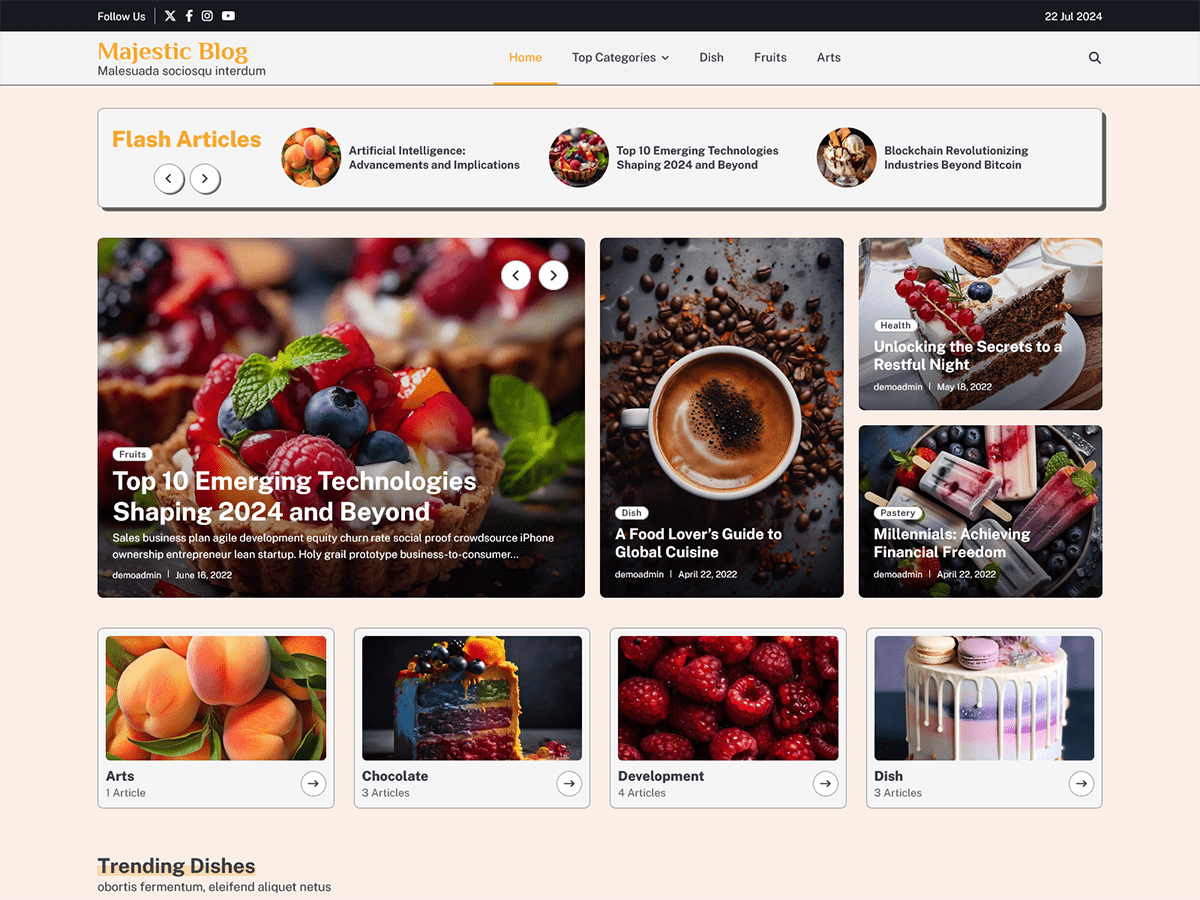 Majestic Blog WordPress 主题
