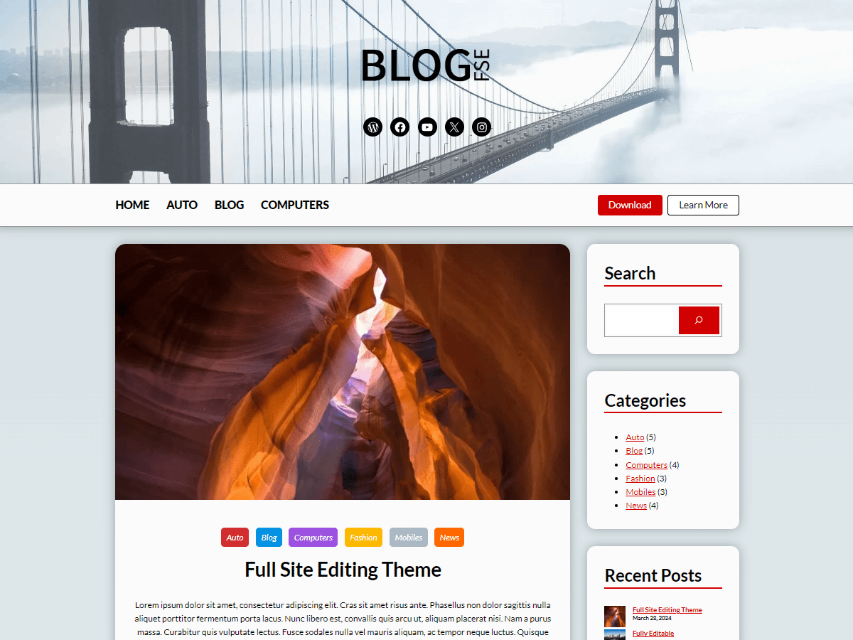Blog FSE WordPress 主题