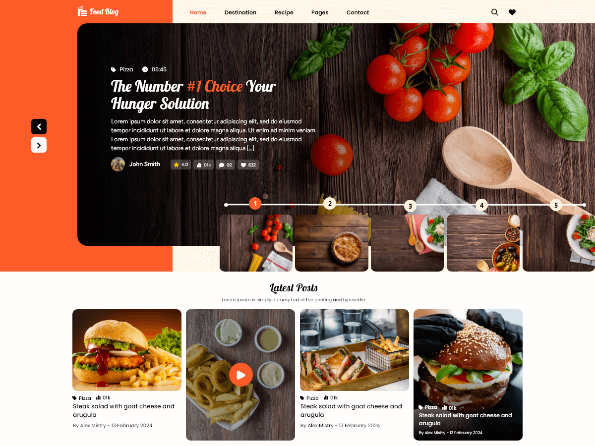 Food Blogger Hub WordPress 主题