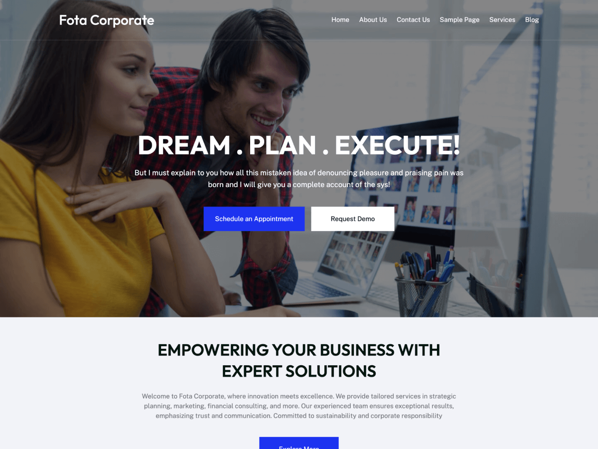 Fota Corporate WordPress 主题