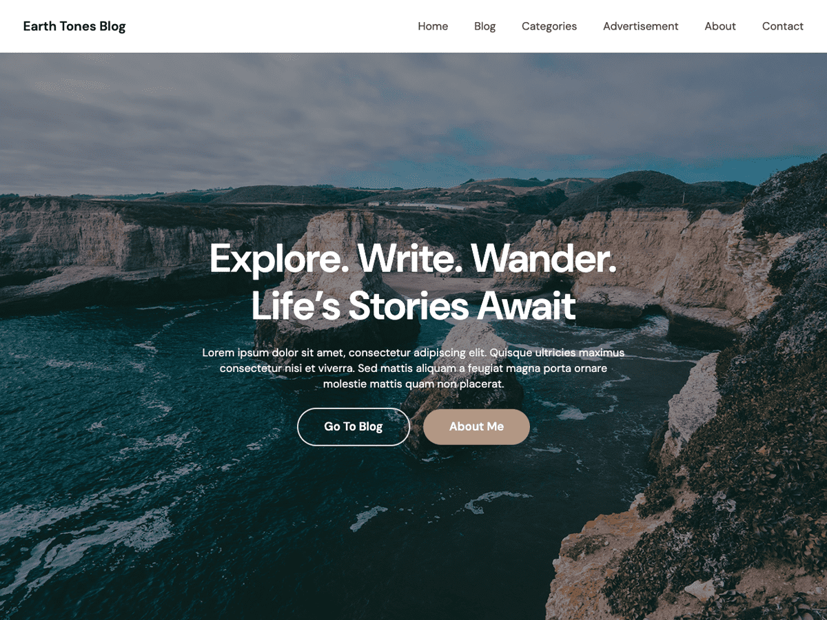 EarthTones Blog WordPress 主题
