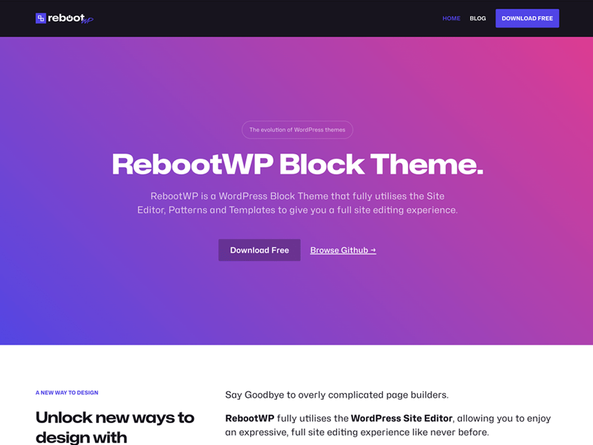 RebootWP WordPress 主题