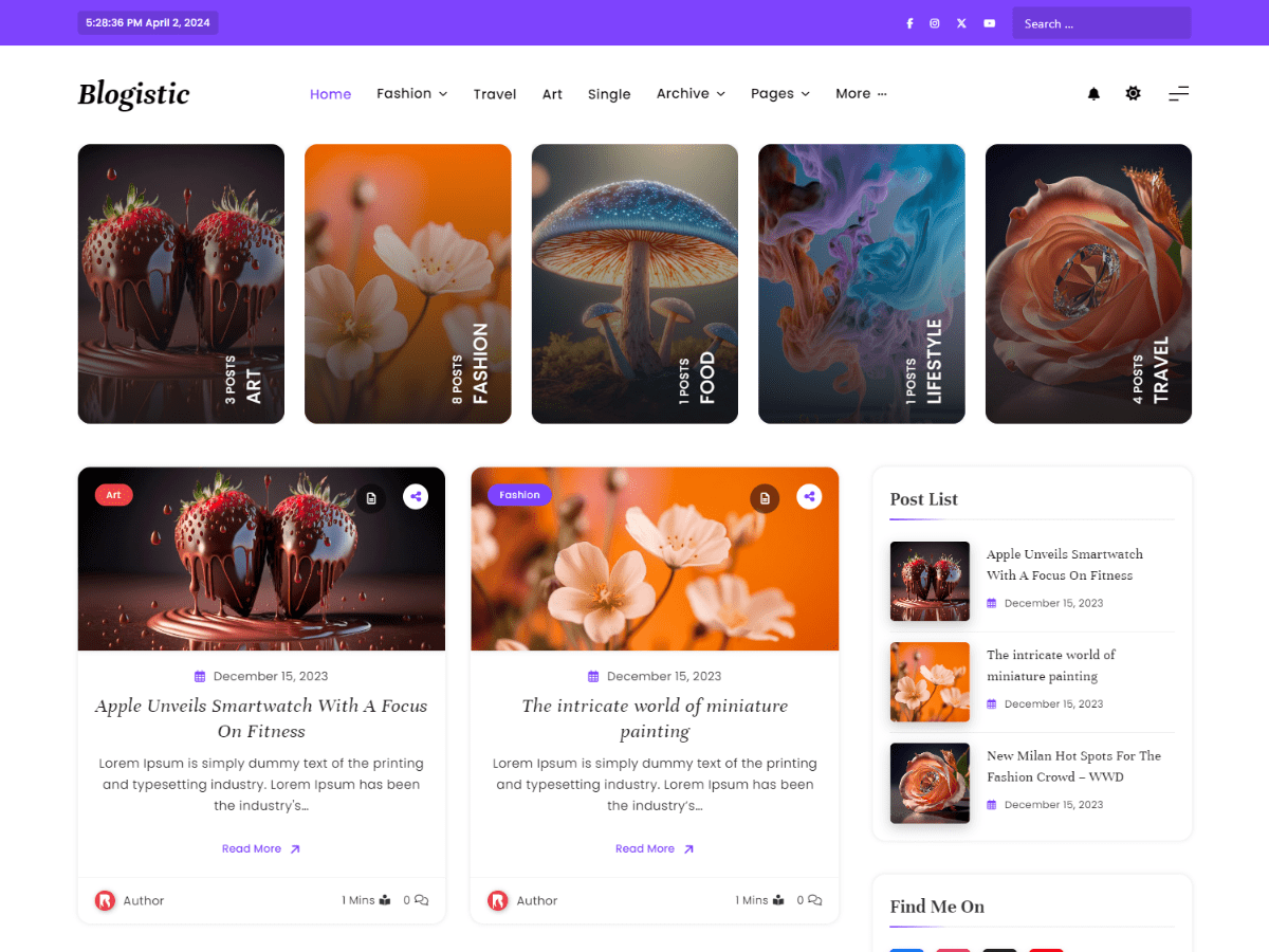 Blogistic WordPress 主题