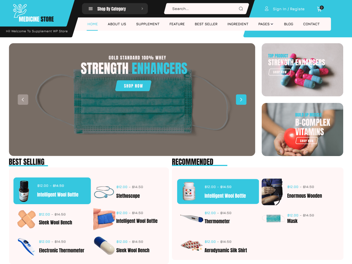 Medicine Shop WordPress 主题