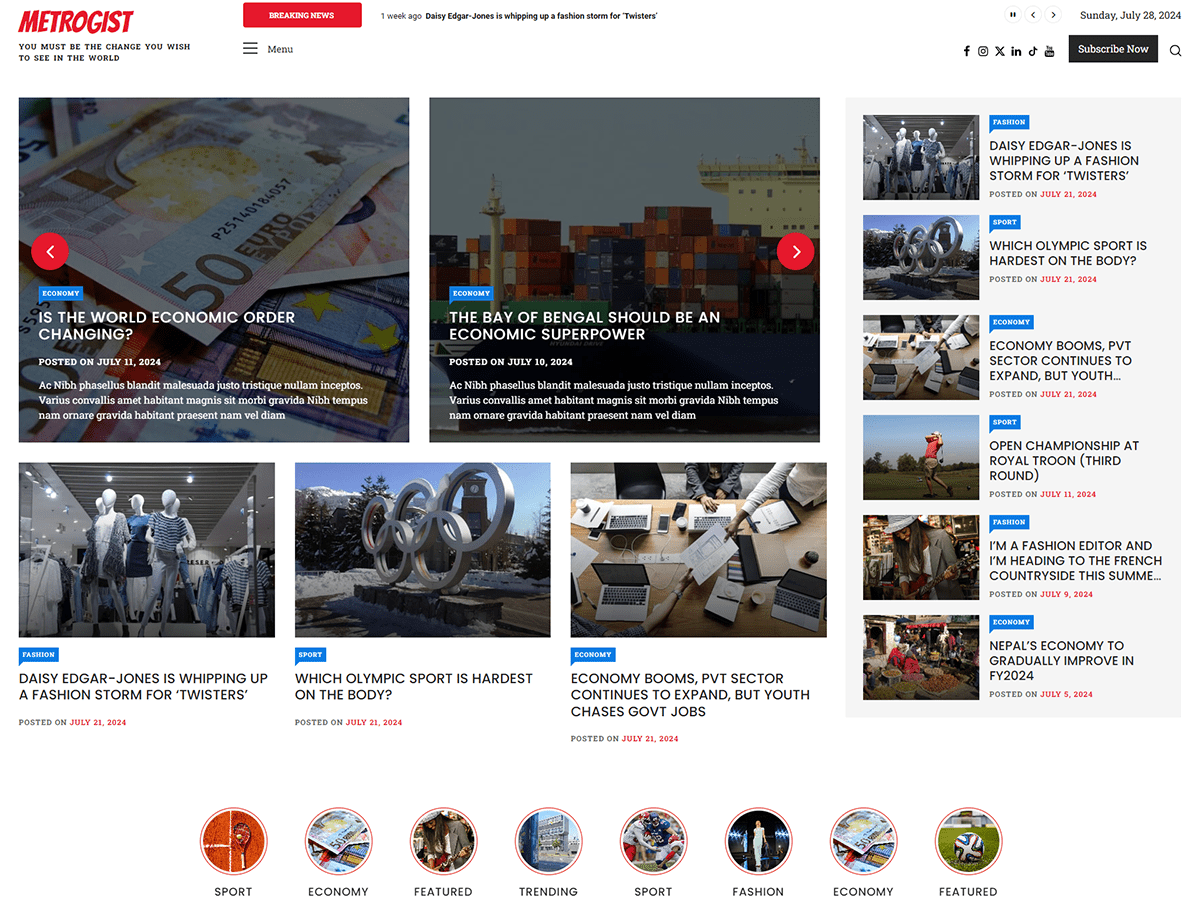 MetroGist WordPress 主题