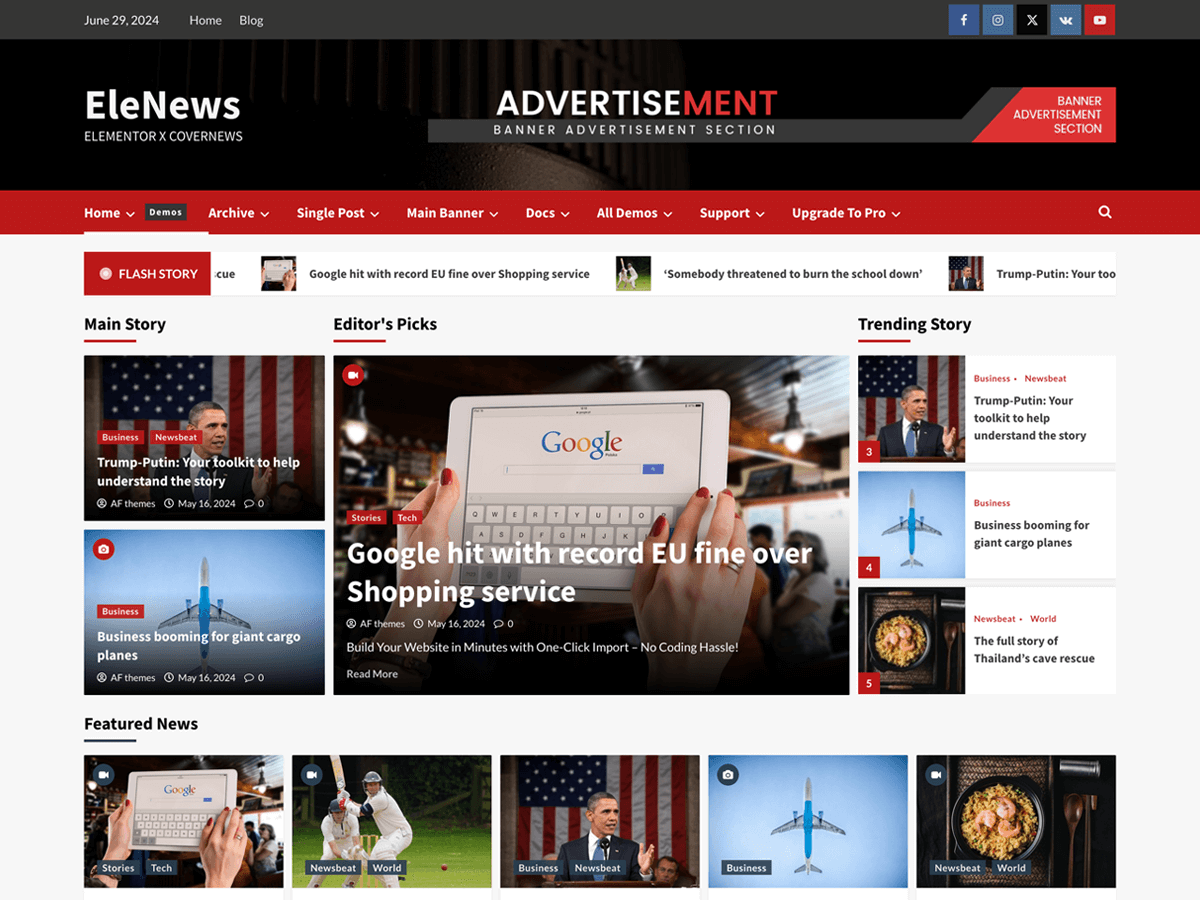 EleNews WordPress 主题