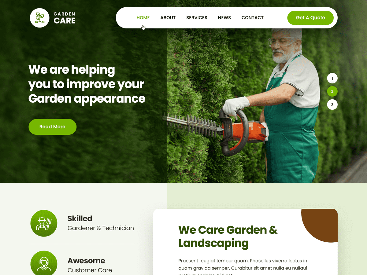 Garden Care Lite WordPress 主题