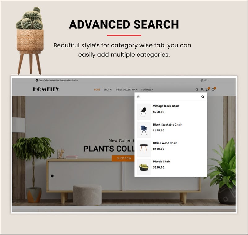 Homeify Mega Wood–家具家居–装饰 Shopify 2.0 主题