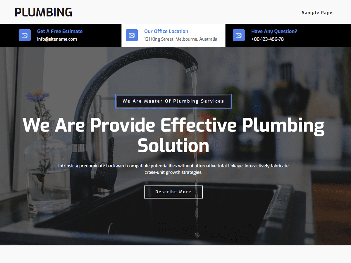 Plumbing FSE WordPress 主题