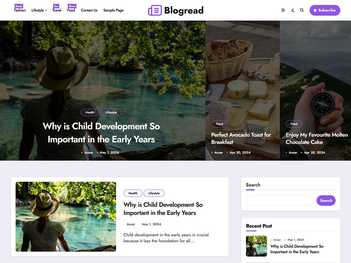 Blogread WordPress 主题