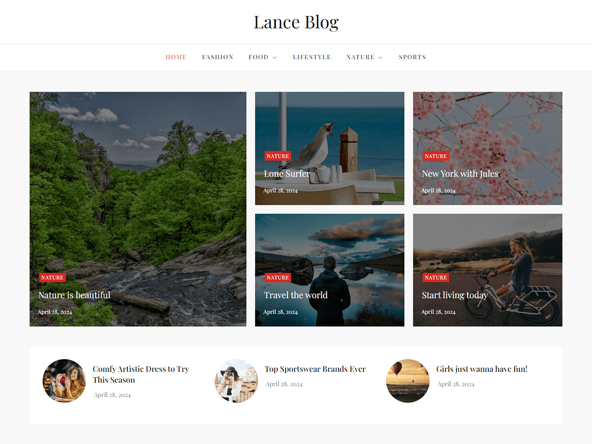 Lance Blog WordPress 主题