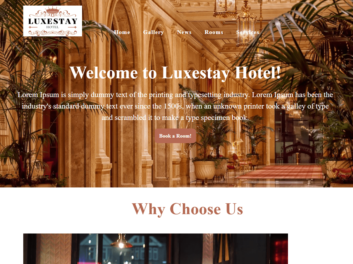 Luxestay Hotel WordPress 主题