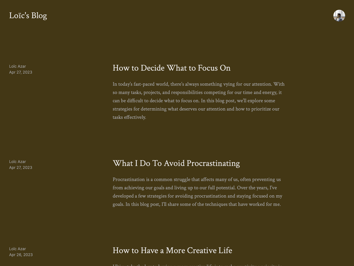Lo?c WordPress 主题