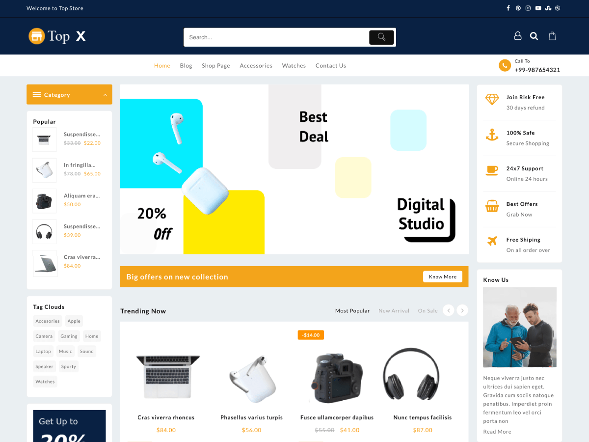 Top X WordPress 主题