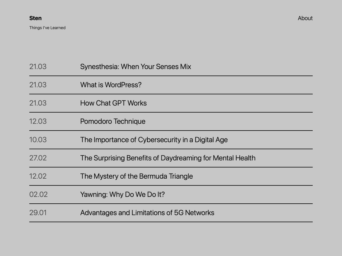 Sten WordPress 主题