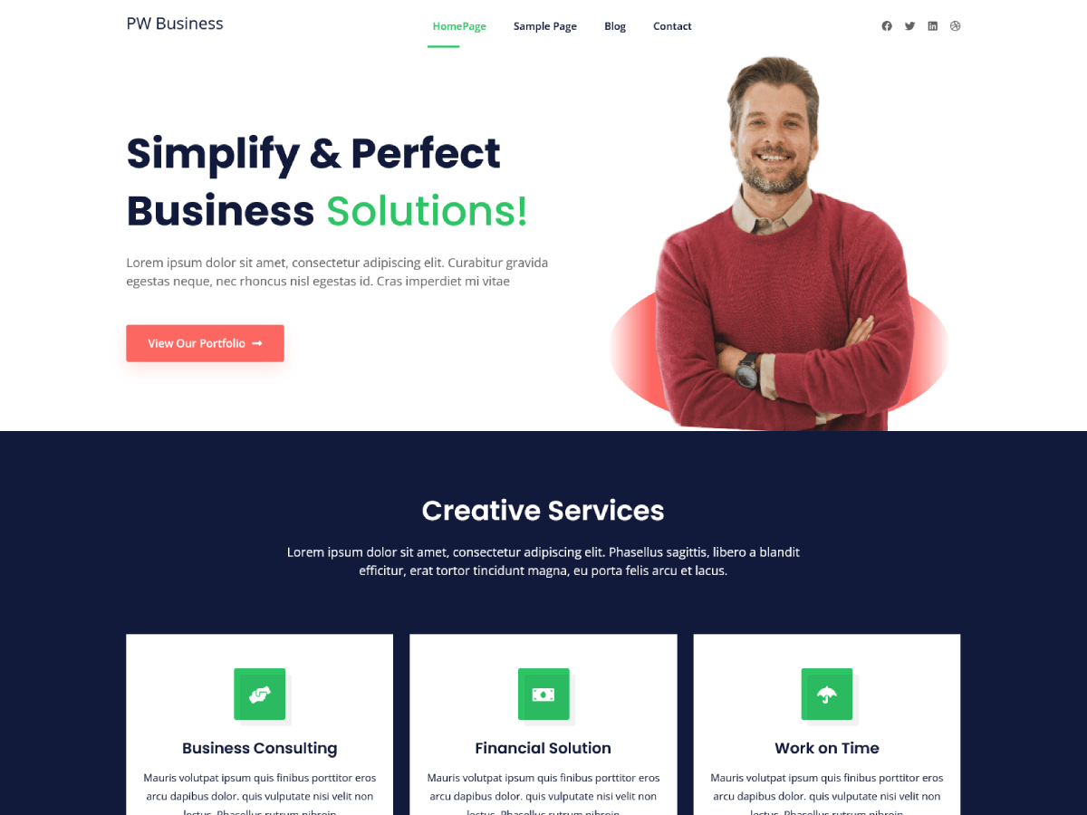 PW Business WordPress 主题