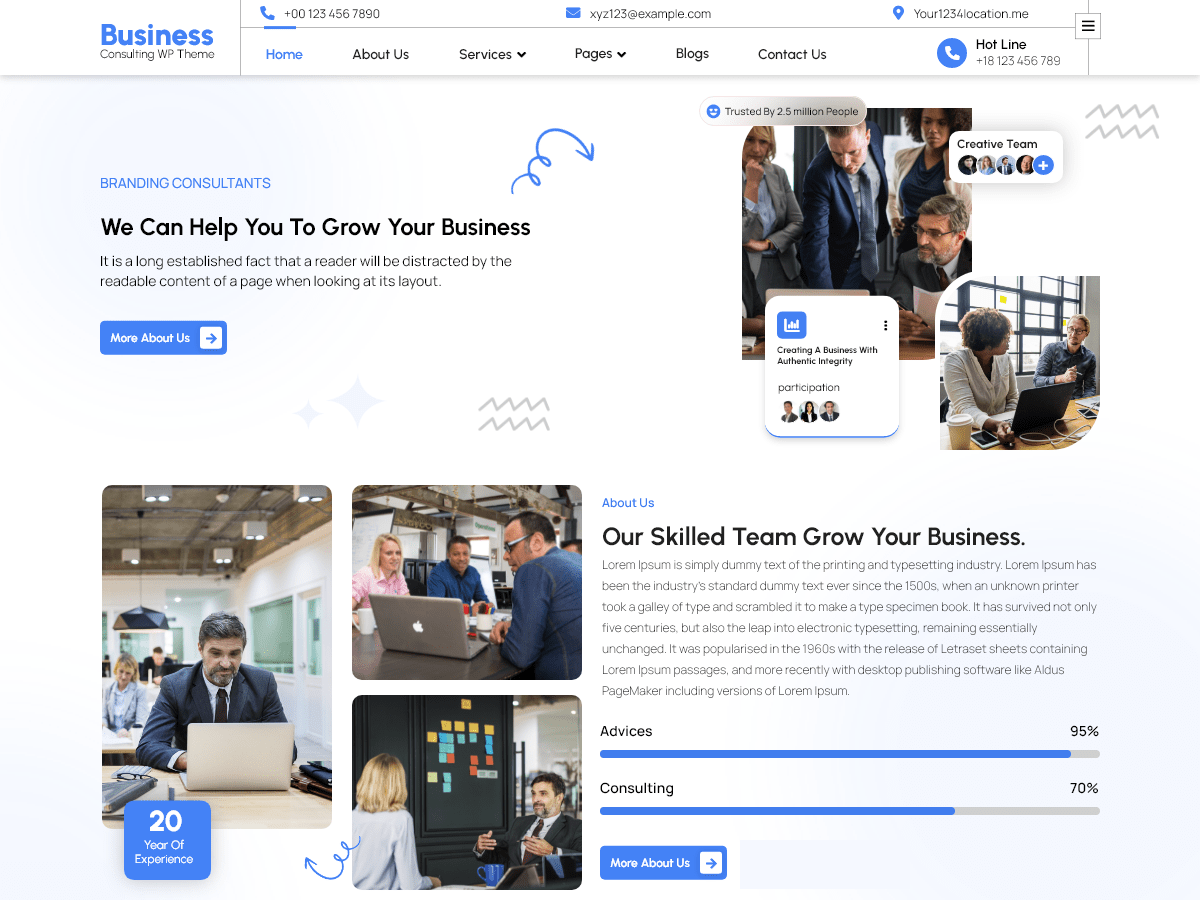 Business Assistant WordPress 主题
