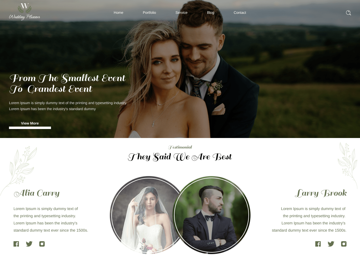Wedding Event Management WordPress 主题