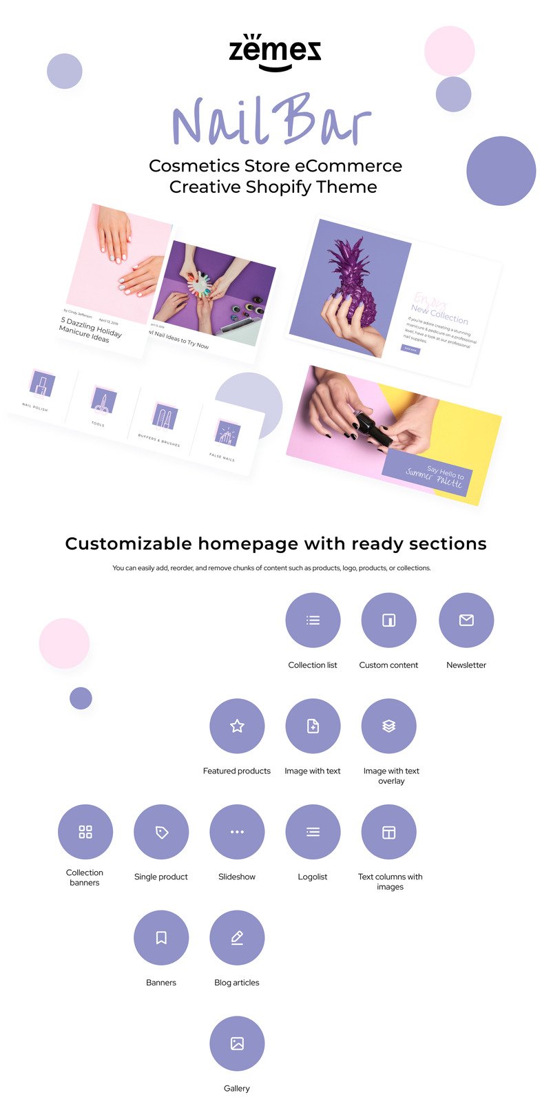 指甲栏-化妆品商店电子商务创意Shopify主题 #80222