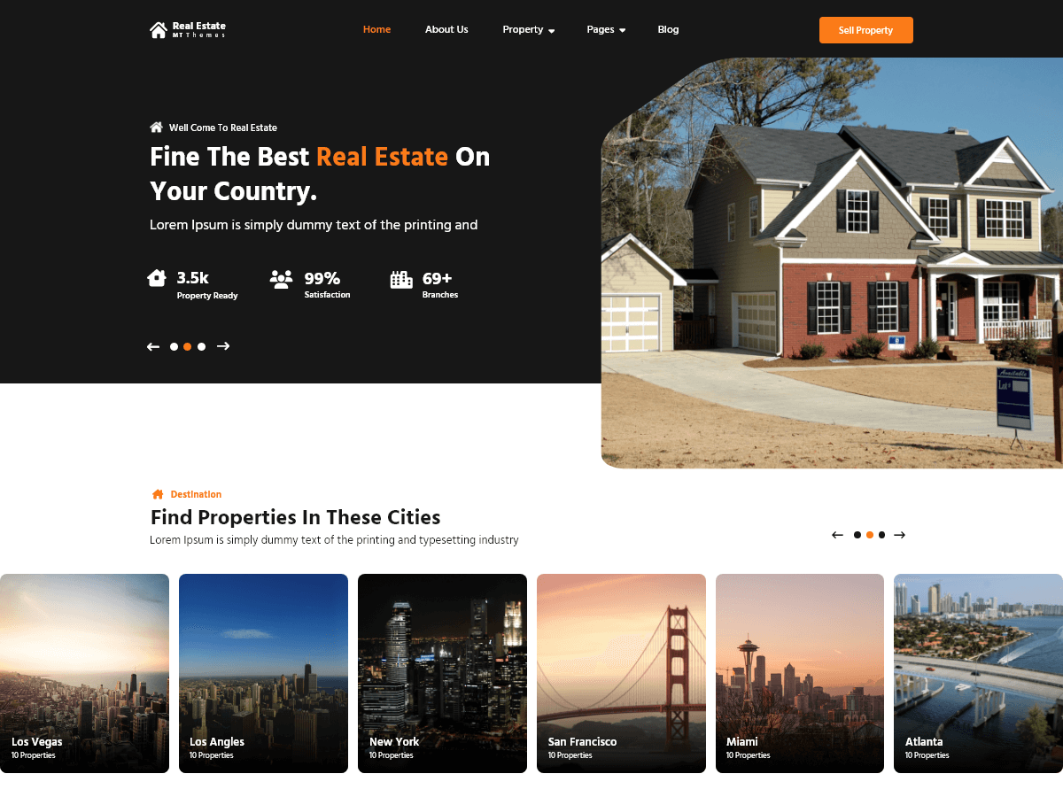 Mizan Real Estate WordPress 主题