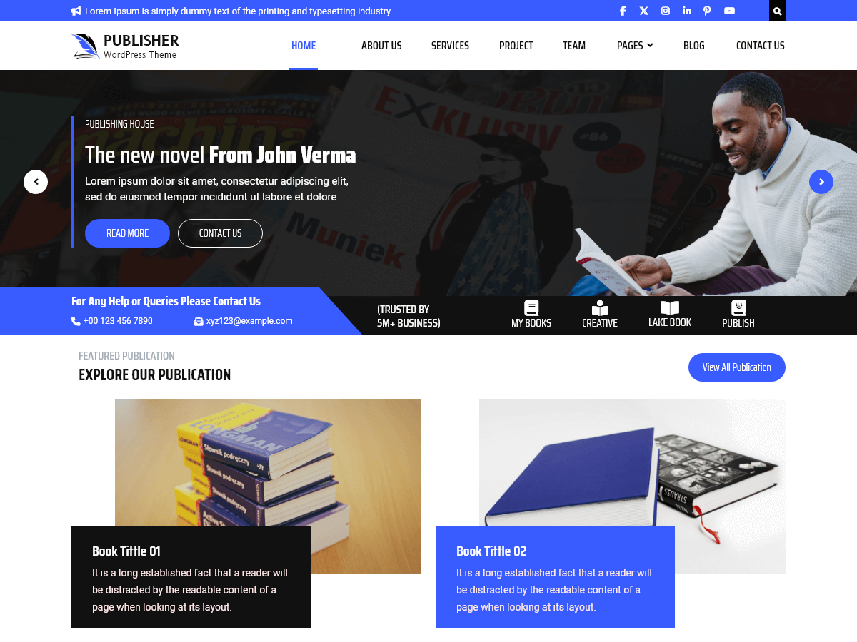 Book Publisher Agency WordPress 主题
